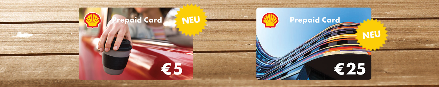 5 Euro und 25 Euro - die neuen Wertmotive der Shell Prepaid Card